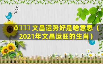 💐 文昌运势好是啥意思（2021年文昌运旺的生肖）